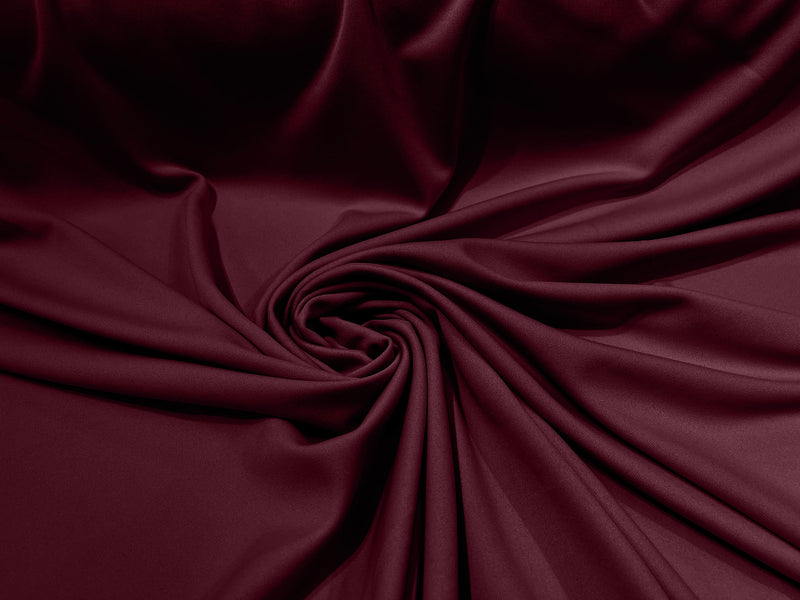 Burgundy Stretch Double Knit Scuba Fabric Wrinkle Free/ 58" Wide 100%Polyester ByTheYard.