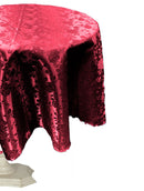48" ROUND TABLECLOTH ROSES JACQUARD SATIN