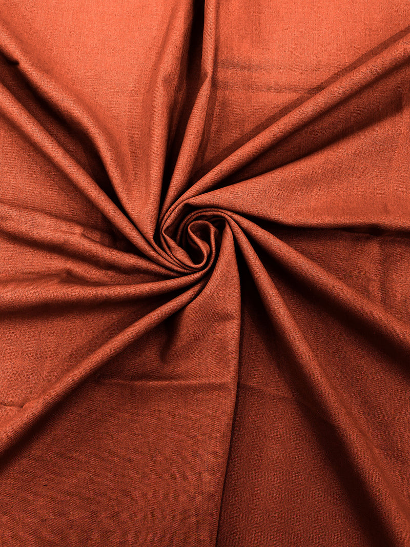 Burnt Orange - Medium Weight Natural Linen Fabric/50 " Wide/Clothing