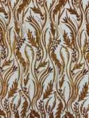 Luxury Festival Beaded Vine Lace Fabric, by The Yard.