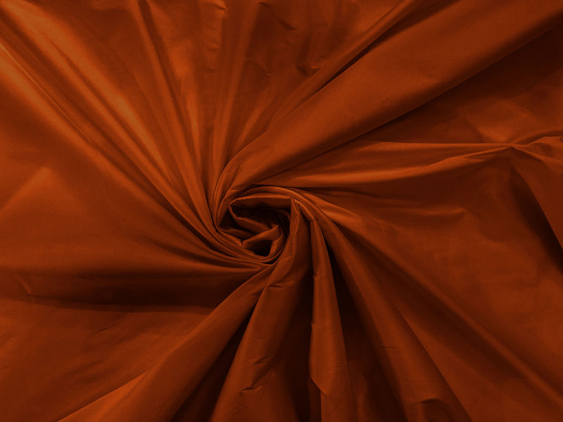 Burnt Orange - 100% Polyester Imitation Silk Taffeta Fabric 55" Wide/Costume/Dress/Cosplay/Wedding.