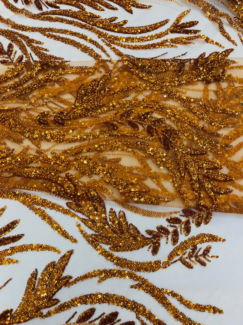 Luxury Festival Beaded Vine Lace Fabric, by The Yard.