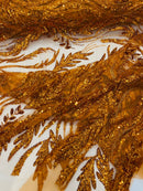 Luxury Festival Beaded Vine Lace Fabric, by The Yard.