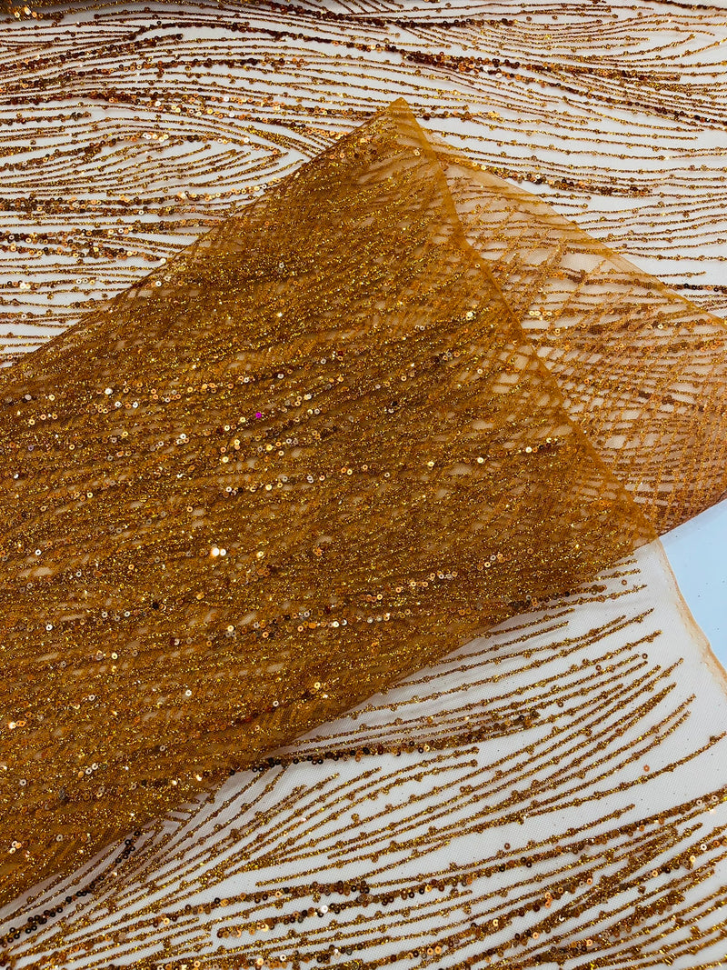 Fashion Glitter Design On A Mesh Lace Fabric/Prom.