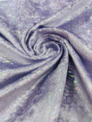 SNAKE FOIL STRETCH VELVET FABRIC (By The Yard)