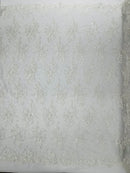 GORGEUS BEADED LACE ON MESH FABRIC (By The Yard)