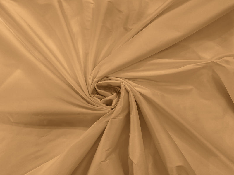 Camel - 100% Polyester Imitation Silk Taffeta Fabric 55" Wide/Costume/Dress/Cosplay/Wedding.