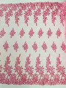 ROSE FLORAL BEADED LACE (By The Yard)