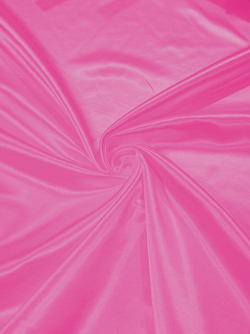 Candy Pink - Heavy Shiny Bridal Satin Fabric for Wedding Dress, 60"inches Wide SoldByTheYard.