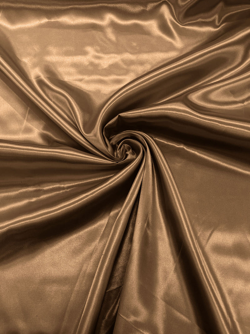 Cappuccino - Shiny Charmeuse Satin Fabric for Wedding Dress/Crafts Costumes/58” Wide /Silky Satin