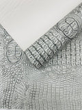 Metallic Gator Vinyl Fabric 54" Wide / Upholstery Crafting Accessories Applications Faux Leather PVC.