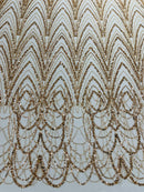 Luxury Chain Geometric Beaded Lace, by The Yard.