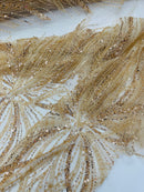 Palm Beaded Damask Design Fabric, by The Yard. (Copy)