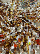 ROUND PALLETTE SEQUIN ON MESH FABRIC (By The Yard)