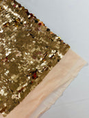 ROUND PALLETTE SEQUIN ON MESH FABRIC (By The Yard)