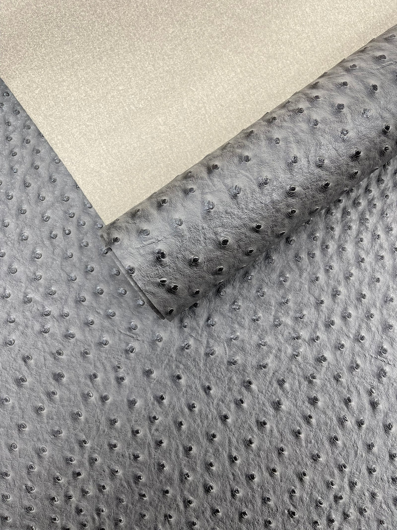 Classic Ostrich Upholstery Vinyl Fabric / Faux Leather Accessories Crafting Apparel Upholstery Vinyl Fabric 54" Wide.