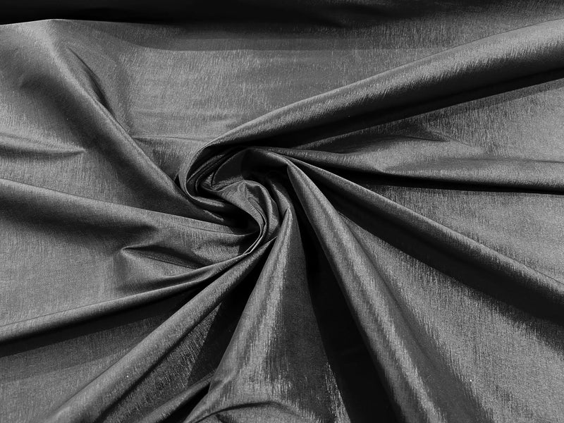 Charcoal Gray Solid Medium Weight Stretch Taffeta Fabric 58/59" Wide-Sold By The Yard.