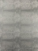 Crocodile Marine Vinyl 2 tone Upholstery, Crocodile Skin Texture Faux Leather PVC Vinyl, 54" Wide.