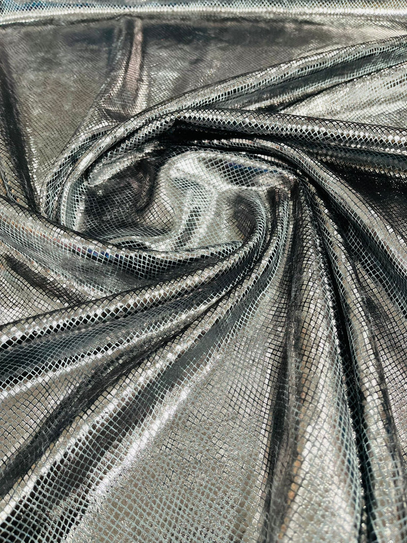 ILLUSION FOIL SNAKE STRETCH VELVET (by the yard)