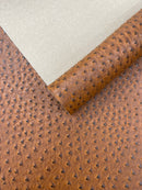 Classic Ostrich Upholstery Vinyl Fabric / Faux Leather Accessories Crafting Apparel Upholstery Vinyl Fabric 54" Wide.