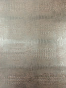 Crocodile Marine Vinyl 2 tone Upholstery, Crocodile Skin Texture Faux Leather PVC Vinyl, 54" Wide.