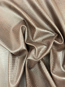 Crocodile Marine Vinyl 2 tone Upholstery, Crocodile Skin Texture Faux Leather PVC Vinyl, 54" Wide.