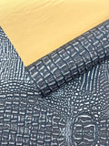Metallic Gator Vinyl Fabric 54" Wide / Upholstery Crafting Accessories Applications Faux Leather PVC.