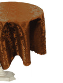 45" ROUND TABLECLOTH ROSES JACQUARD SATIN