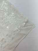 ROUND PALLETTE SEQUIN ON MESH FABRIC (By The Yard)