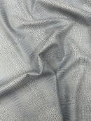 Crocodile Marine Vinyl 2 tone Upholstery, Crocodile Skin Texture Faux Leather PVC Vinyl, 54" Wide.