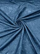 FLOWER JACQUARD SATIN FABRIC (By The Yard)