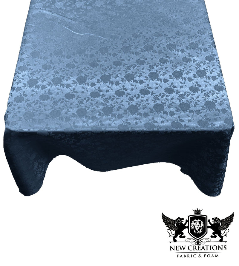 SQUARE TABLECLOTH ROSES JACQUARD SATIN (42" Inches x 42" Inches)