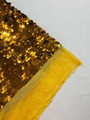 ROUND PALLETTE SEQUIN ON MESH FABRIC (By The Yard)