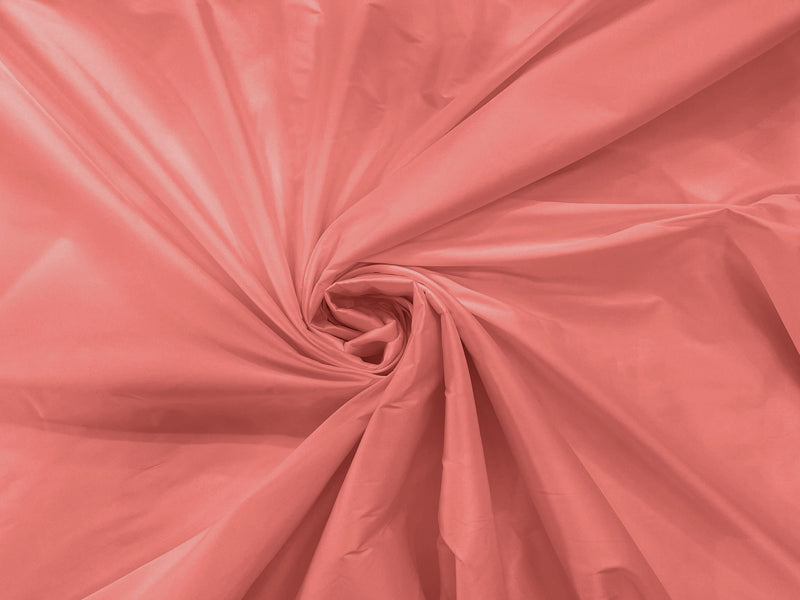 Coral - 100% Polyester Imitation Silk Taffeta Fabric 55" Wide/Costume/Dress/Cosplay/Wedding.