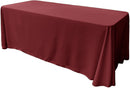 86" X 108" Rectangular Seamless Polyester Poplin Tablecloth, for Party/Wedding Tablecloth