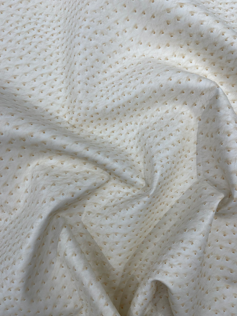Classic Ostrich Upholstery Vinyl Fabric / Faux Leather Accessories Crafting Apparel Upholstery Vinyl Fabric 54" Wide.