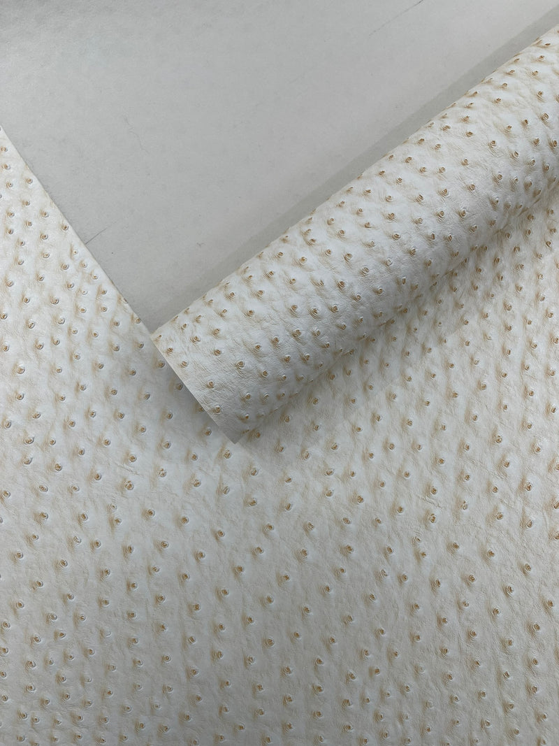 Classic Ostrich Upholstery Vinyl Fabric / Faux Leather Accessories Crafting Apparel Upholstery Vinyl Fabric 54" Wide.