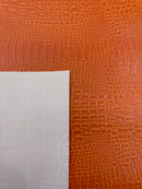 Crocodile Marine Vinyl 2 tone Upholstery, Crocodile Skin Texture Faux Leather PVC Vinyl, 54" Wide.