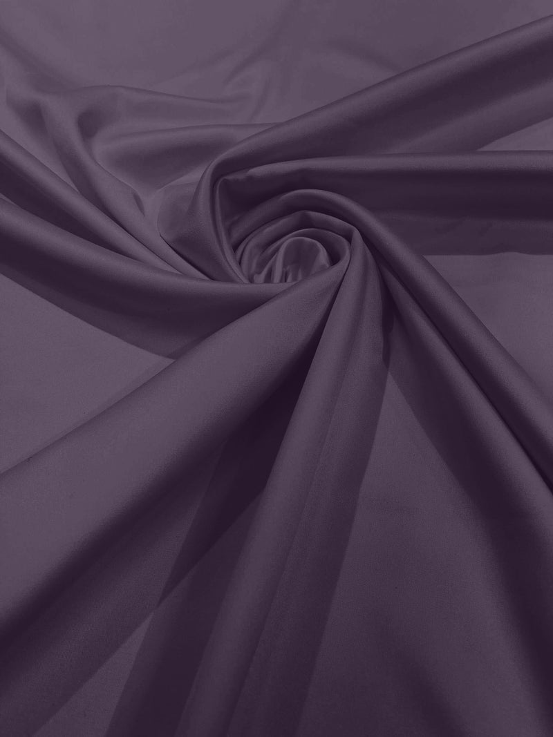 Dark Lilac Solid Matte Lamour Satin Duchess Fabric Bridesmaid Dress 58" Wide/Sold By The Yard