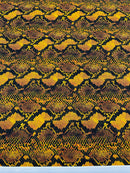 PYTHON SNAKE DIGITAL PRINT ON A SPANDEX FABRIC (By The Yard)