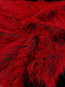 Shaggy Jacquard Faux Ostrich/Eye Lash Feathers Fringe With Metallic Thread (By The Yard)
