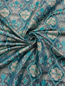 METALLIC CROSS/CHALIS JACQUARD FABRIC (by the yard)