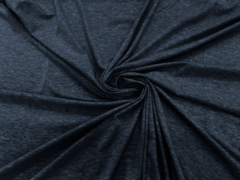 Dark Denim Two Tone Cotton Jersey Spandex Knit Blend 95% Cotton 5 percent Spandex/58/60" Wide /Stretch Fabric/Costume