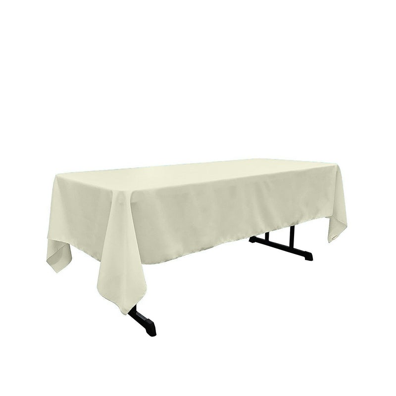 Dark Ivory Rectangular Polyester Poplin Tablecloth