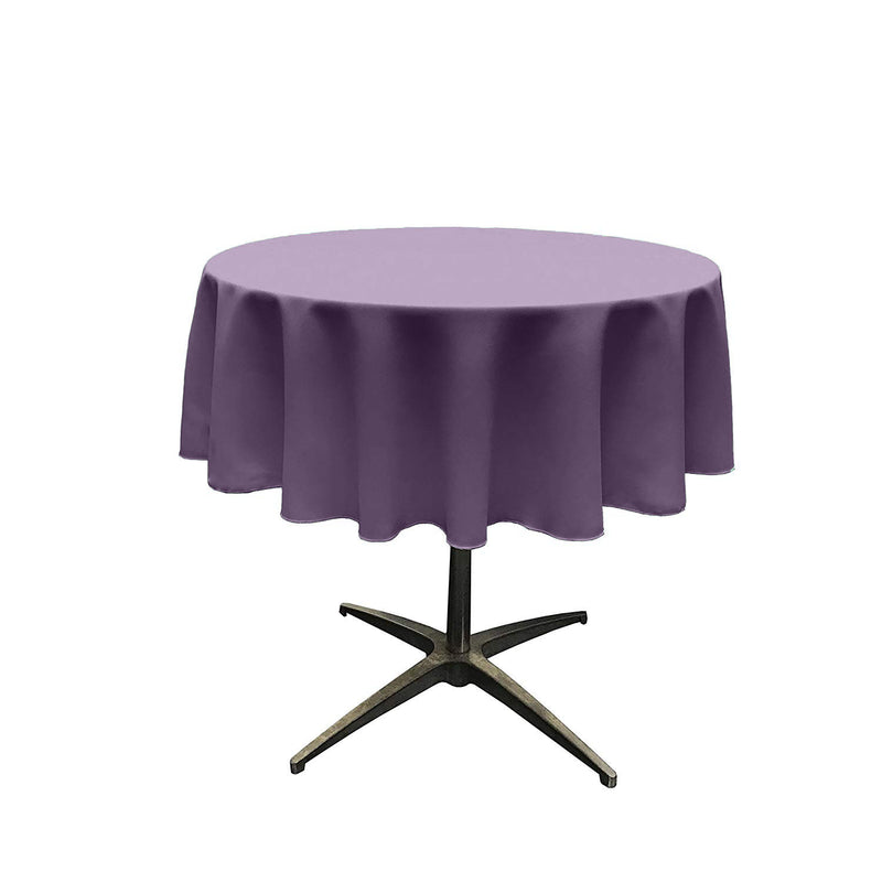 Dark Lilac Round Polyester Poplin Seamless Tablecloth - Wedding Decoration Tablecloth