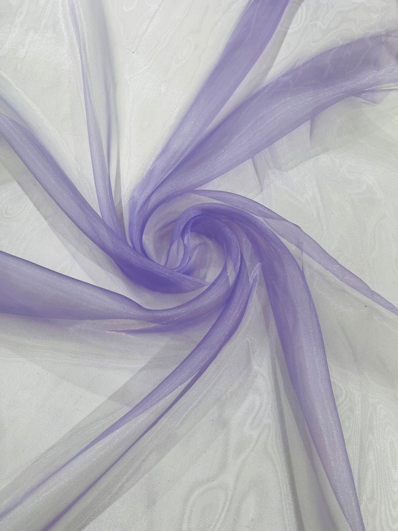 Dark Lilac Solid Light Weight, Sheer, See Through Crystal Organza Fabric 60" Wide ByTheYard.