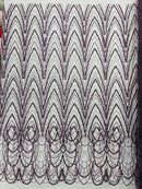 Luxury Chain Geometric Beaded Lace, by The Yard.