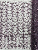 Luxury Chain Geometric Beaded Lace, by The Yard.