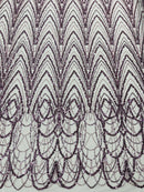 Luxury Chain Geometric Beaded Lace, by The Yard.