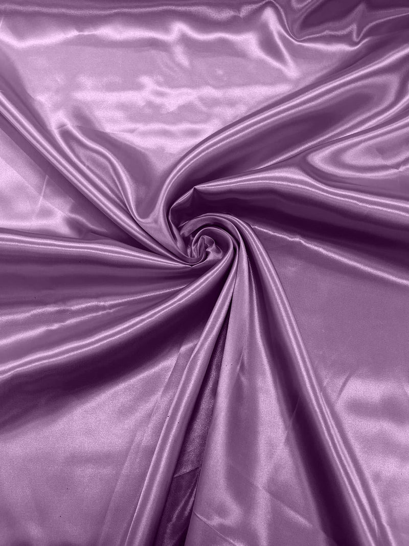 Dark Lilac - Shiny Charmeuse Satin Fabric for Wedding Dress/Crafts Costumes/58” Wide /Silky Satin